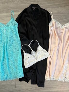 Vintage, Victoria Secret, VS, PINK, Lingerie, Robe and Slip Bundle (4) | M